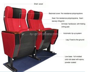 Chaise d'auditorium en tissu rouge moderne pour <span class=keywords><strong>cinéma</strong></span> public, église et théâtre, avec tableau d'écriture intégré, pour usage scolaire et étudiant - Vente en gros - Product Image 2