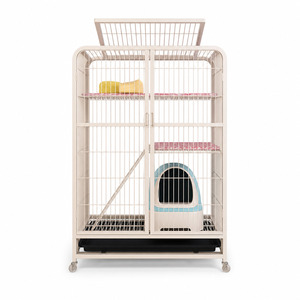 Villa de luxe multi-niveaux pour chats et lapins - <span class=keywords><strong>Cage</strong></span> intérieure solide en forme de triangle avec options multicolores - Product Image 6