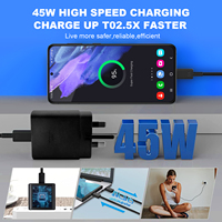 45W pour Samsung Type C Adaptateur secteur Charge rapide PD 3.0 Compatible Original EU UK US Plug Chargeur pour appareils Android