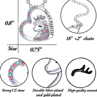 Colliers pendentifs licorne de Noël pour hommes, en alliage plaqué or avec chaîne en corde, pour cadeau de fête et décoration