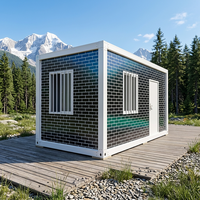 Maison préfabriquée mobile, petite, moderne, modulaire, conteneurisée, 20 pieds, style minimaliste.