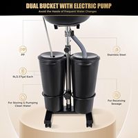 Offre Spéciale gros Salon meubles cheveux lavage pas cher Portable shampooing lavage à contre-courant Mobile évier Base bol bassin avec deux réservoirs