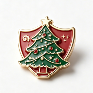 Pin Metálico para Árbol de Navidad, Chapado en Oro, Esmalte Duro, Aleación de Zinc, Decoración Tradicional Navideña - Product Image 6