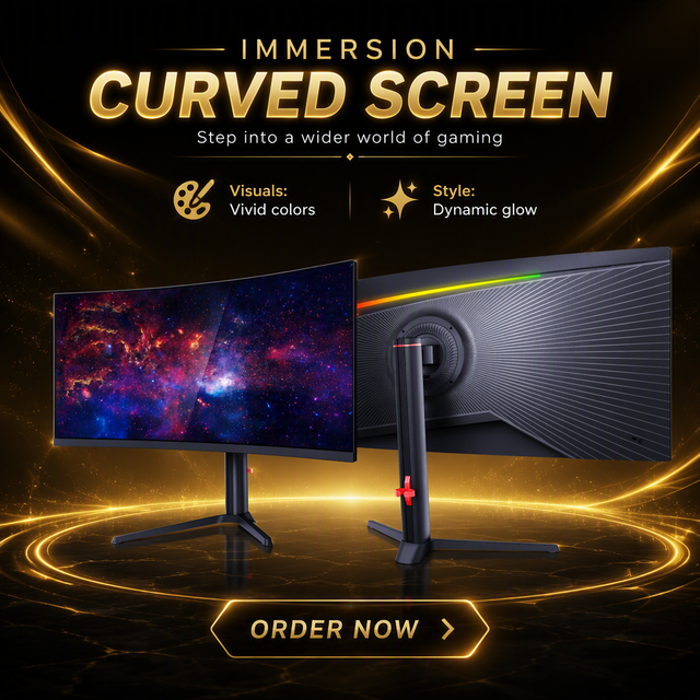 34 Inch Curved Gaming Monitor Ultrawide Wqhd 165hz Screen 3440*1440 Borderless Monitor with Height Adjustable Stand
