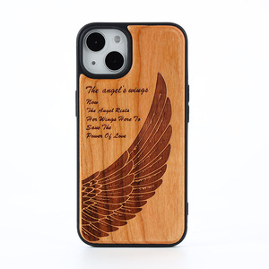 Gỗ thật vỏ Laser khắc tùy chỉnh thiết kế handmade gỗ trường hợp điện thoại cho <span class=keywords><strong>Iphone</strong></span> 15 15Pro 15Promax - Product Image 1