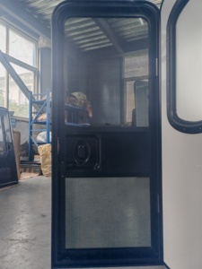 Porte de camping-car en alliage d'aluminium avec verre trempé MayGood MG09RD, 622*1545mm, <span class=keywords><strong>prix</strong></span> usine, avec moustiquaire intérieure anti-insectes pour caravanes et camping-cars - Product Image 6