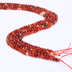 Perles en vrac WENCHI en agate et cornaline naturelles de 1 carat pour la fabrication de bijoux, taille brillante, 8 mm et 3 mm de hauteur - Product Image 4