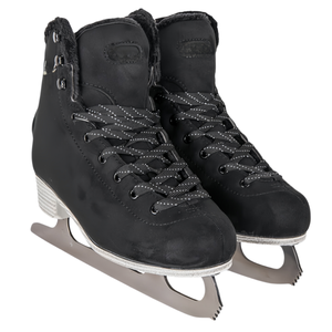 Patins à glace irisés avec lacets marron et lames métalliques pour usage en salle - Product Image 4