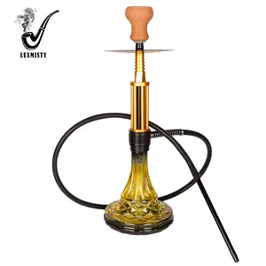 Golden shiny Shisha langka dengan kualitas bagus dan aksesori asap air admirable