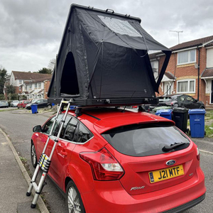 Aluminum Waterproof Foldable Tente De Toit Pop-Up Camping Lightweight 3-Dimension Hard Shell Rooftop Tent With Ladder 4 Person - Product Image 1