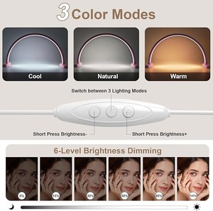 <span class=keywords><strong>Lampe</strong></span> de bureau LED pliable pour manucure, 31 pouces, avec support pour téléphone, lumière <span class=keywords><strong>professionnelle</strong></span> pour techniciennes en ongles - Product Image 3