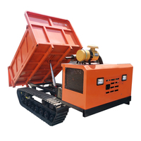 Diesel-Raupendumper Mini-Kettentransporter Hydraulischer Selbstladender Kipptransporter für Landwirtschaft und Bau