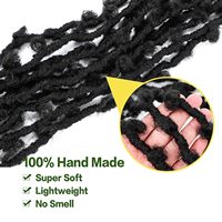 Papillon Locs Cheveux Synthétiques En Détresse Crochet Tresses Boho Locs Noir Ombre Brun Déesse Pré Boucle Twist Faux Locs