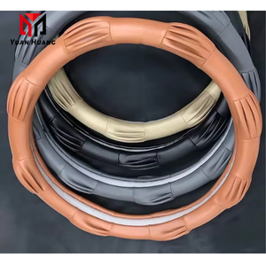 Housse de <span class=keywords><strong>volant</strong></span> de voiture en <span class=keywords><strong>cuir</strong></span> de 38 cm, style sport, antidérapante et anti-rayures - Product Image 1