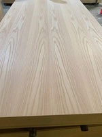 Panneau MDF en contreplaqué plaqué fantaisie en bois de chêne rouge naturel pour murs/sols/meubles/armoires