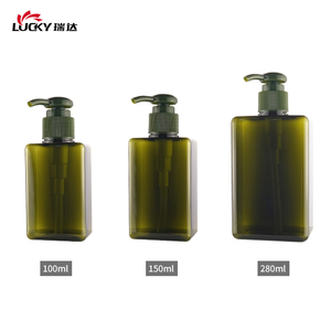 Bán Buôn 100Ml 150Ml 280Ml Nhựa Trong Suốt Màu Xanh Lá Cây Rỗng <span class=keywords><strong>Lotion</strong></span> Bơm Chai Cho Chăm Sóc Cá Nhân Bao Bì Mỹ Phẩm - Product Image 1