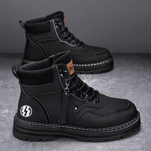 Chaussures de randonnée W Top toutes saisons, respirantes, dessus en cuir véritable, semelle intermédiaire en EVA, imperméables, bout rond, modèle haut pour homme S0319 - Product Image 3