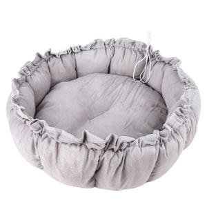 Factory Wholesale Modern Round <strong>Doghouse</strong> Washable Coral Fleece Pet Bed with Printed Pumpkin Nest <strong>Design</strong> for Dogs - Product Image 4
