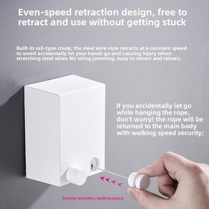 Corde à linge en métal invisible pour seuil de <span class=keywords><strong>fenêtre</strong></span> en acier inoxydable rétractable pour extérieur et intérieur pour balcon et séchage - Product Image 3