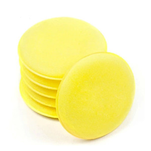 Éponge de polissage de voiture jaune ronde petite pour le detailing automobile - Product Image 3