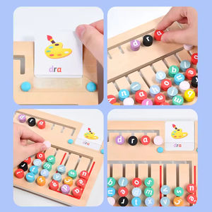 Jouets en bois Montessori pour enfants EDULAND, jouets d'apprentissage de l'alphabet, jeu de puzzle de correspondance de couleurs et de formes, jeu de <span class=keywords><strong>logique</strong></span> - Product Image 3