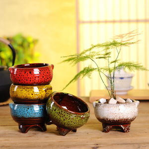 <span class=keywords><strong>Pot</strong></span> de fleur Vintage finition émaillée nouveau Design four à haute température changement décoration de la maison succulentes plantation élégante utilisation de bureau - Product Image 1