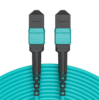 12 Cores OM3 kabel serat Multimode MTP multifungsi konektor MTP kabel Patch serat optik