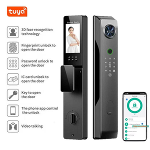 Cerradura Inteligente Glomarket Tuya Wifi con Reconocimiento Facial 3D, Huella Dactilar, Teclado Digital y Función de Videoportero para Puerta de Madera - Product Image 2