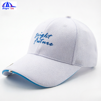 Gorra de Béisbol Deportiva Vintage Personalizada con Luces LED, Bordado 3D, 6 Paneles, Malla de Mezclilla Transpirable, Personalizada para Promociones/Fiestas/Aire Libre