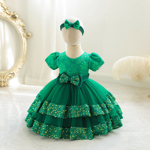 Robes de bébé pour filles <span class=keywords><strong>Robe</strong></span> d'été vintage pour cérémonie d'anniversaire <span class=keywords><strong>Robe</strong></span> de bal à manches bouffantes pour enfants <span class=keywords><strong>Robe</strong></span> de princesse pour bambins - Product Image 6