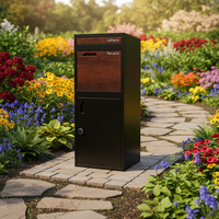 Boîte aux lettres de jardin pour appartement, grande capacité, avec serrure tactile intelligente, boîte postale extérieure, boîte de livraison de colis, en métal, étanche