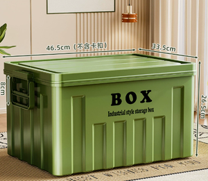 Прочная прямоугольная коробка для хранения с крышкой и ручкой, большой вместимости, современный дизайн, из полипропилена, для закусок, игрушек, одежды, AW20 - Product Image 4