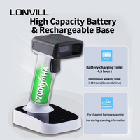 Lecteur de codes-barres sans fil étanche JINGXIN 2000 mAh avec base de charge