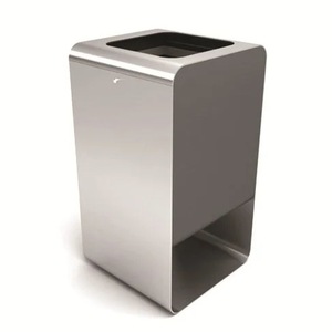 Outdoor steel recycling trash bin 50 liter