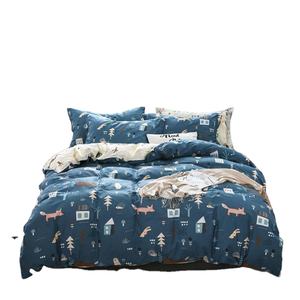 Juego de ropa de cama de algodón con estampado para el hogar, funda de edredón para apartamento de estudiantes, Sábana bonita, fundas de almohada - Product Image 1