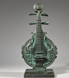 Chinese Tradition Classical Music Wholesale Instrument Stunning Bronze <strong>Lute</strong> Sculpture <strong>for</strong> <strong>Sale</strong> - Product Image 1