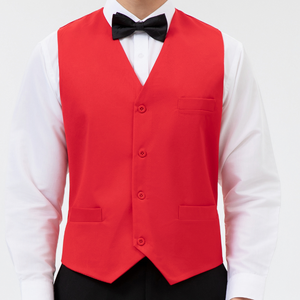 เสื้อกั๊กทำงานผ้าแคนวาสแบบสลิมฟิตสีดำสำหรับนักธุรกิจเสื้อกั๊กบริกรโรงแรมผู้หญิงใส่ทำงานเสื้อกั๊กฟิตเนสของนักข่าว - Product Image 1