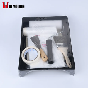 Kit d'outils pour peintre avec <span class=keywords><strong>rouleau</strong></span> à <span class=keywords><strong>peinture</strong></span> et ruban de <span class=keywords><strong>masquage</strong></span> et bâton en plastique - Product Image 5