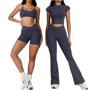 Ensemble de vêtements de sport respirants et personnalisés LORISOW pour femmes, tenue de yoga, leggings de yoga ajustés pour lifter les fesses, vêtements de sport pour l'entraînement - Product Image 3