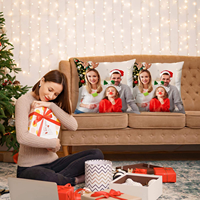 Housse de coussin personnalisée en sublimation pour canapé, taie d'oreiller imprimée sur mesure