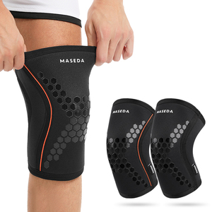 2226 # Chất lượng hàng đầu SCR đầu gối Pad 7mm <span class=keywords><strong>Neoprene</strong></span> đầu gối cú đúp thiết kế mới PowerLifting cử tạ đầu gối tay áo đôi chống trượt - Product Image 1