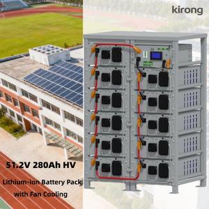 Sistema de Baterías de Almacenamiento de Energía Industrial y Comercial Kirong Fan Cooling de 51.2V 280Ah 14.34kWh, Apilable, de Litio-Ion LiFePO4, <span class=keywords><strong>Precio</strong></span> de Fábrica - Product Image 1