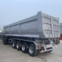 Semi-remorque benne basculante à 2, 3 ou 4 essieux, suspension à ressorts à lames multicouches, capacité de charge de 60 tonnes, pour le transport transfrontalier de sable et de pierre dans l'exploitation minière
