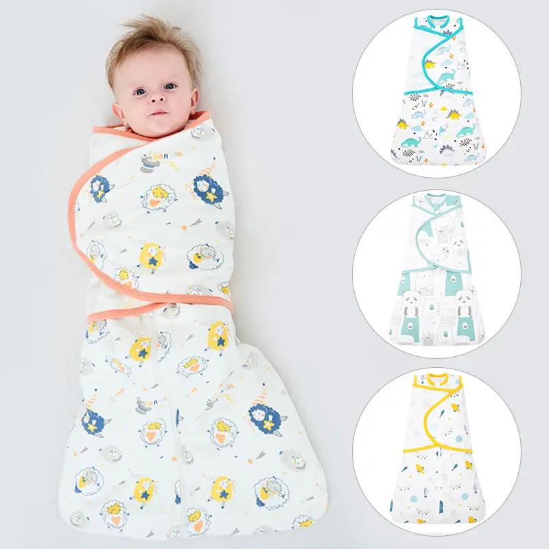 Floral White 100% Baumwolle Boy Girl Tragbare Decke Baby für Schlafsack Tasche Schlafanzug Bunte Kleidung Onesie mit Reiß verschluss an den Beinen