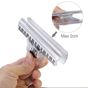 Clips transparentes de PC al por mayor para partituras, con diseño de clave de sol y piano, sujetadores de páginas de música para el aprendizaje del piano - Product Image 5
