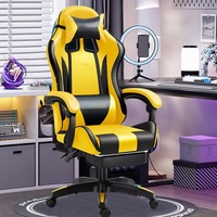 WDY Vente en gros pas cher confortable chaise de jeu d'ordinateur chaises de jeu ergonomiques avec repose-pieds