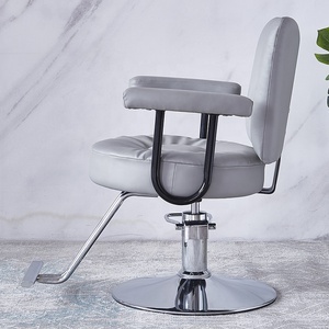 Grande Antico Usato di Vendita A Buon Mercato Parrucchiere Materiale Spugna Grigio/Rosa Sedia Da Barbiere Attrezzature Per Saloni di Capelli Per Negozio di Unghie - Product Image 3