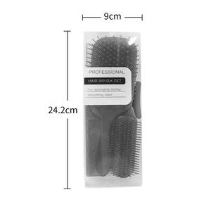 Hair <span class=keywords><strong>Grooming</strong></span> Ferramentas de estilo de cabelo dos homens 4Pcs Professional Salon Barber Plastic Black Hair Comb e Brush Set para homens - Product Image 5