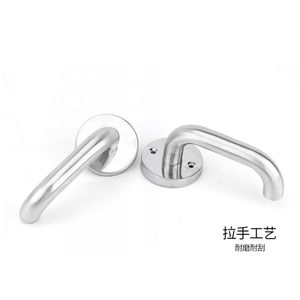 Manija de puerta cortafuegos de acero inoxidable, diseño minimalista de tubo redondo para puertas cortafuegos, fácil instalación - Product Image 1