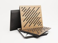 Diffuseur acoustique en bois, panneaux acoustiques en contreplaqué de chêne, autocollants, panneaux muraux insonorisants 3D en bois pour studio